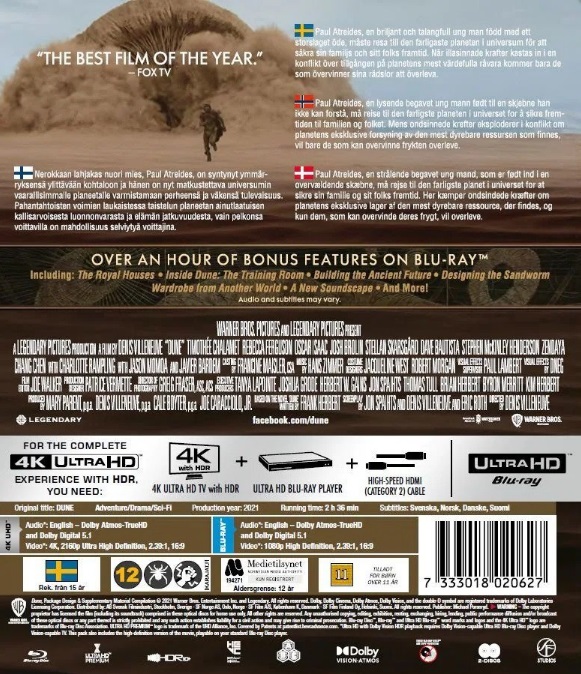 Dune (2021) 4K UHD + Blu Ray - 4K UHD - Future Movie Shop
