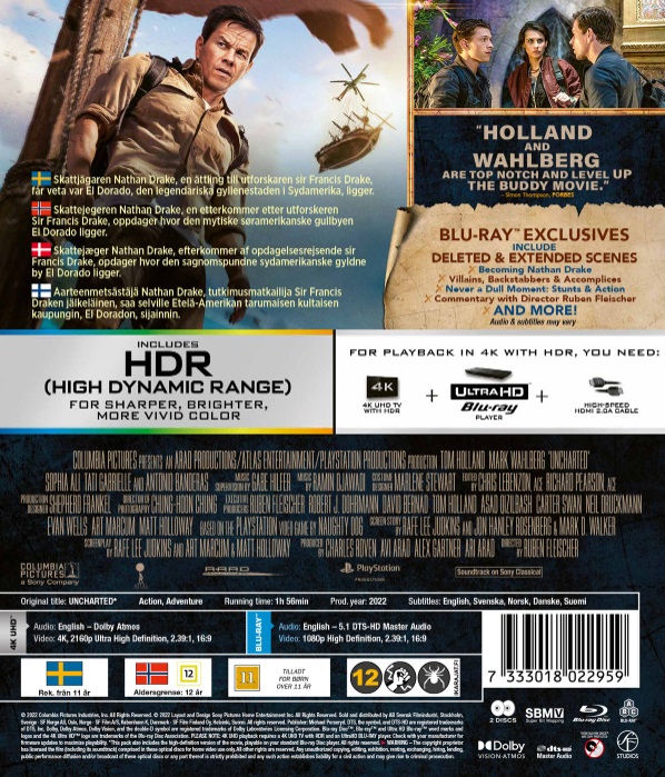 Uncharted [4K UHD] [Blu-ray] : : DVD e Blu-ray