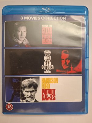 Clear and Present Danger/Hunt for Red October/Patriot Games Blu ray