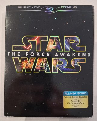 Star Wars The Force Awakens Blu ray (slipcover) (2 disc + 1 DVD)
