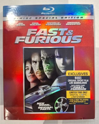 Fast and Furious Blu Ray (2 Disc slipcover)