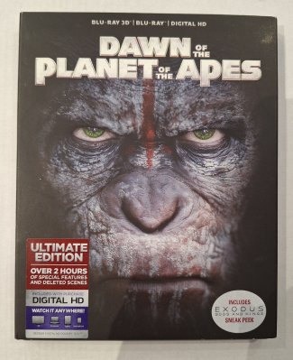 Dawn of the Planet of the Apes 3D + 2D Blu Ray (slipcover)