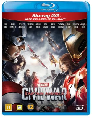 Captain America Civil War  3D + 2D Blu Ray