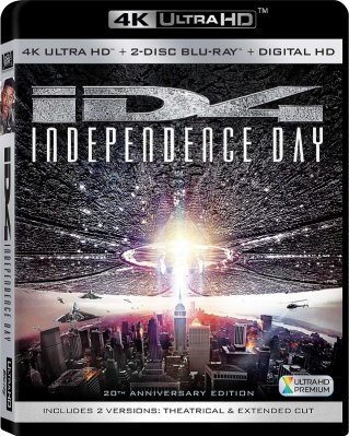 Independence Day 4K UHD + 2 Disc Blu Ray