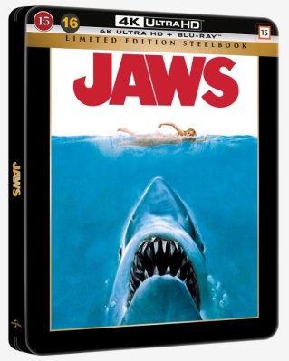 Jaws Limited Edition Steelbook 4K + Blu ray + Bonus Blu ray