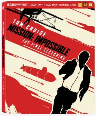 Mission Impossible  The Final Reckoning Steelbook (RedWhite)4K + Blu ray+Bonus Blu ray