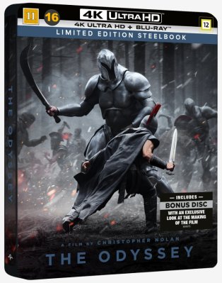 The Odyssey Steelbook 4K + 2 Disc Blu ray