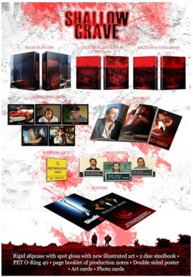 Shallow Grave Limited Collectors Edition Steelbook 4K + Blu ray